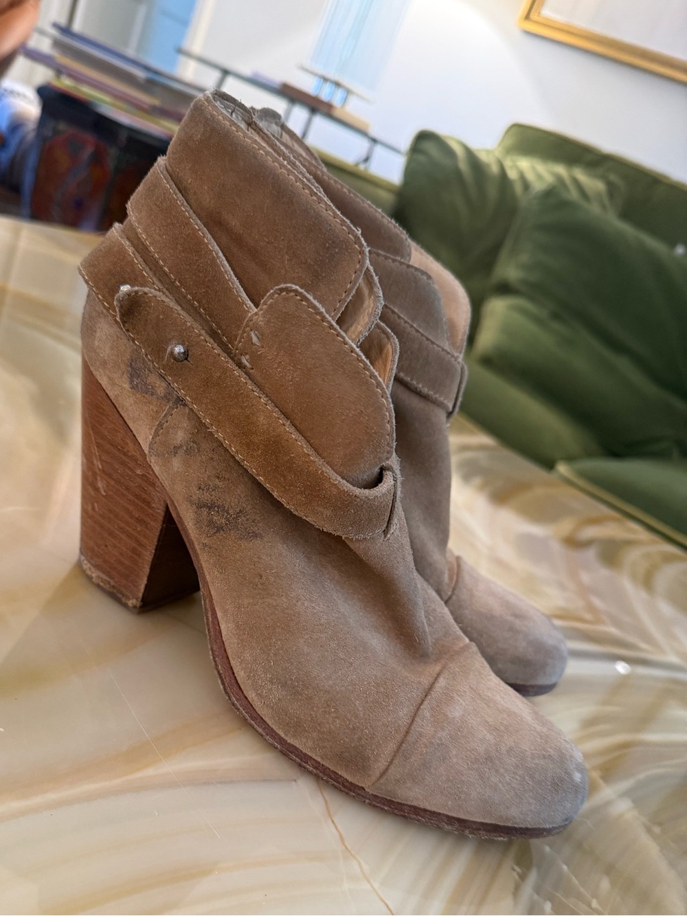 Rag and Bone Womenâs Suede Ankle Boots in Brown - Stylish Heeled Booties